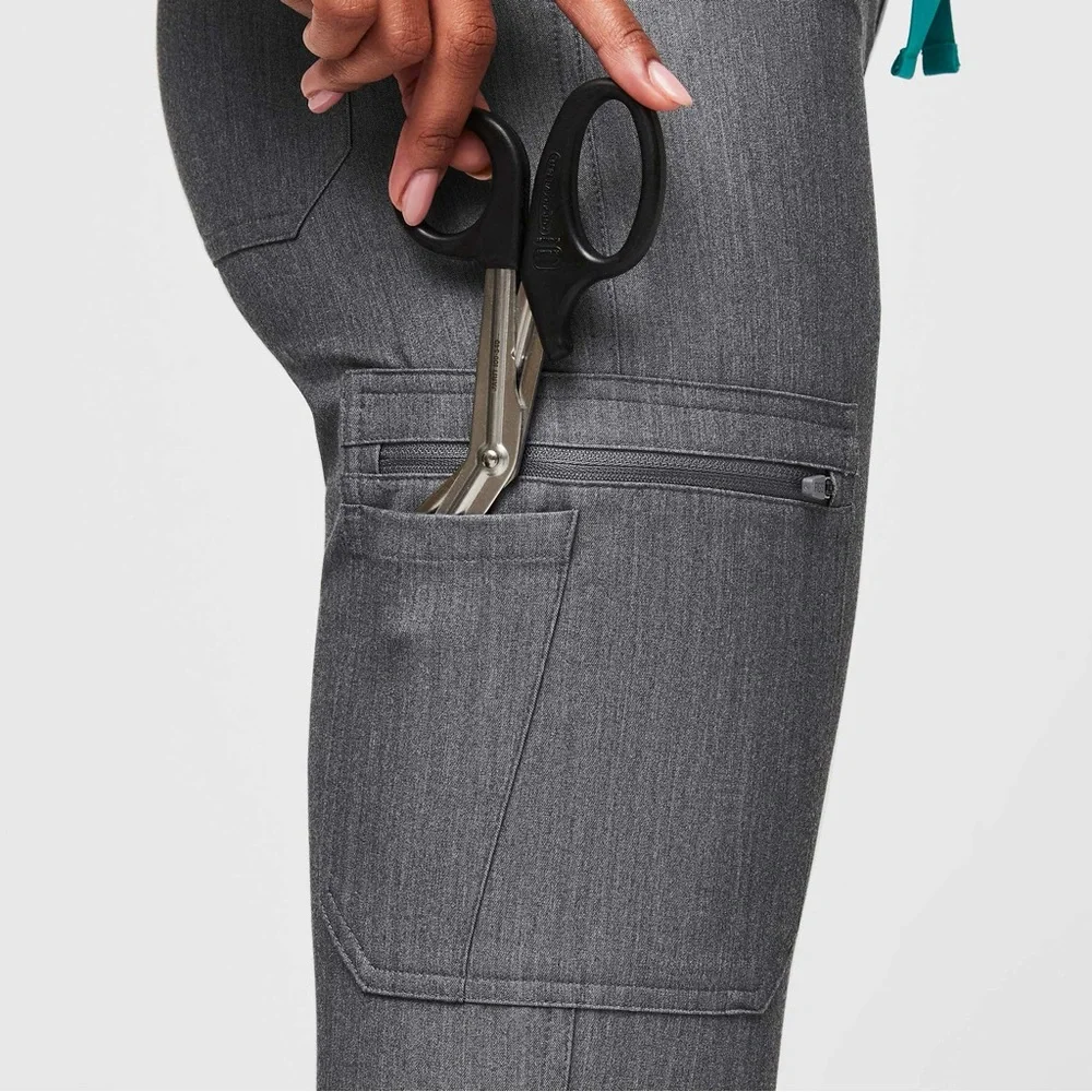 Figs NWT Yola Elastic Waistband Skinny Scrub Pants™ Graphite/Teal XXS/T